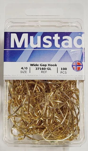 Mustad 92661-NI-1/0-100 Classic Beak Hook Size 1/0 Forged 2