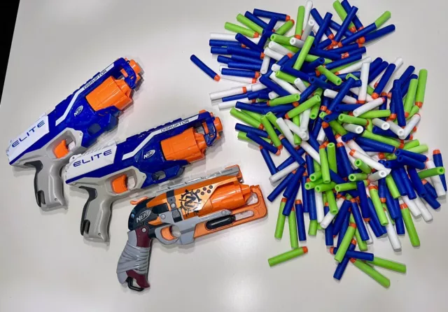 2x Nerf Elite Disruptor Blaster + ZombieStrike HammerShot + Pfeile/Darts