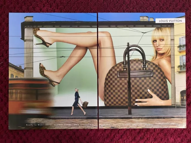 2001 LOUIS VUITTON Luggage : Caroline Ribiero Magazine PRINT AD ( 2-pg )