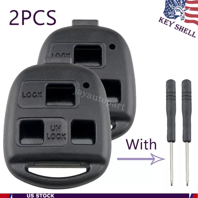 2 Car Key Fob Shell Case 3B for 2003 2004 2005 2006 2007 2008 2009 Lexus GX470