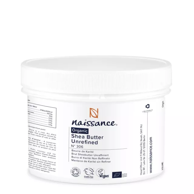 Naissance Shea Butter Unrefined Organic (N° 306) - 250g - Massage, Beauty, Hair