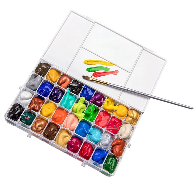 Pot D'aquarelle Vide Récipient Transparent Palette De Mélange Boîte De Peinture