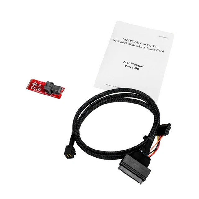 Adaptateur ChenYang M.2 NVMe/SATA Vers U.2 (SFF-8639) Et SATA - Convertisseur Pour SSD 2.5", Formats 2280/2260/2242/2230