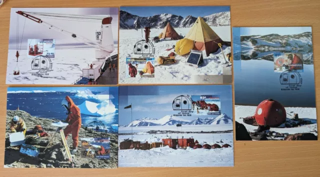 AAT Australian Antarctic Territory 1997 ANARE Expeditions Maxi Card Set of 5