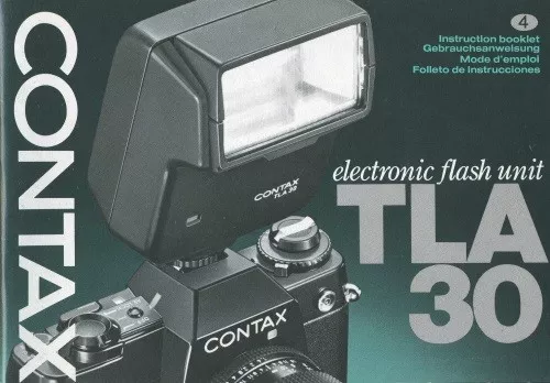 Contax TLA 30 Electronic Flash Instruction Manual Original