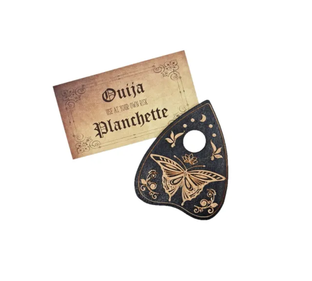 Wooden Death Moth Planchette for Ouija board. Butterfly planchette. Witchcraft