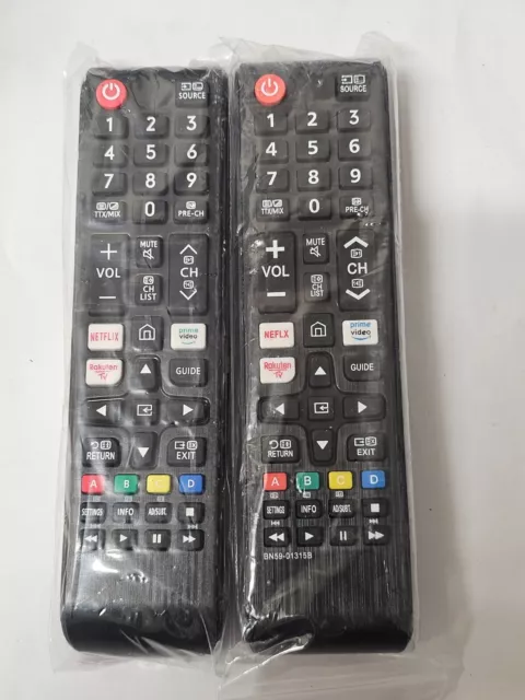 2 X Bn59-01315B For Samsung Tv Remote Replacement Ultra Hdr Hd 4K Smart Qled