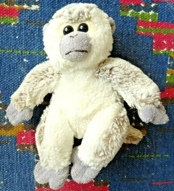 Gb2/  Doudou Peluche Dani Creations Singe Blanc Gris Chine 20 Cm Tbe