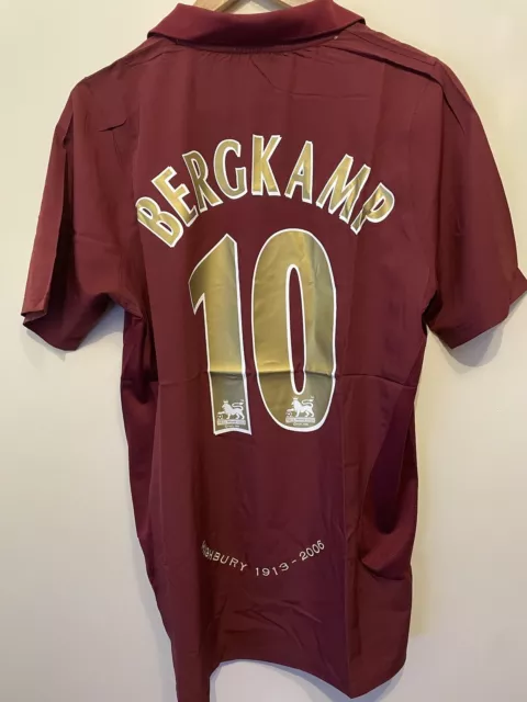 Arsenal 2005-2006 Home Football Shirt Extra Large Nike Large Bergkamp 10 Soccer