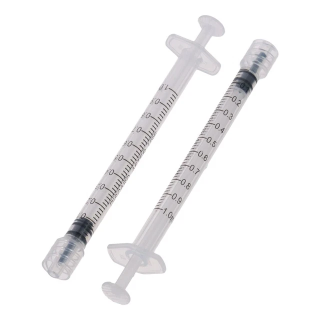 1ML LUER LOCK Syringe Plastic Syringes for Pets Glue Applicator 11.15