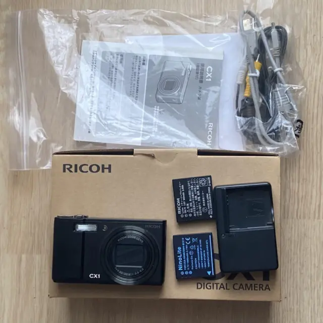 RICOH CX1 Black Digital Camera 9.2MP 1/2.3" CMOS Screen Size 3 F3.3 - F5.2