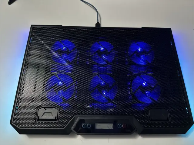 KLIM GLACIER BASE di raffreddamento PC portatile con 6 ventole luci RGB  NUOVO EUR 15,00 - PicClick IT