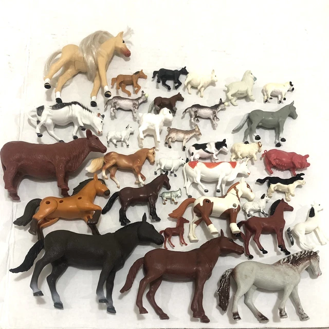 FARM ANIMAL TOY Lot 33 Horse Donkey Cow Sheep Pig PVC Plastic 25.50