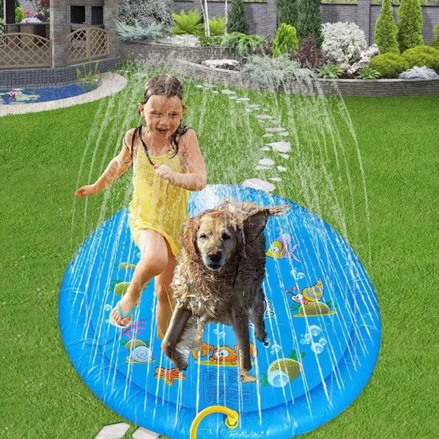 170CM Sprinkler Play Mat Water Toy Dog Pool Beach Splash Pad Game Centre Spray