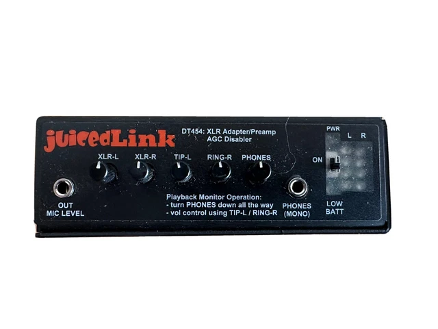 juicedLink DT454 4-Channel DSLR Camera Microphone Pre-Amp