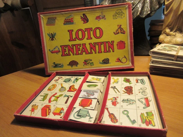 RARE ANCIEN JEU LOTO DES DEPARTEMENTS FRANCE Narcon PARIS Coudert Litho