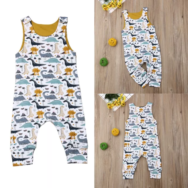 Newborn Baby Boys Girls Bodysuit Clothes Sleeveless Romper Jumpsuit Playsuit