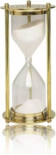 Sand Timer Hourglass Brass Nautical Maritime Hour Glass Vintage Sand gift