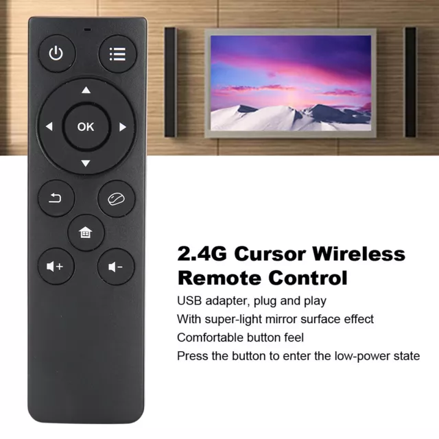 (Black)Plug And Play 10 Meters Thin And Light TV Network Player TV Remote