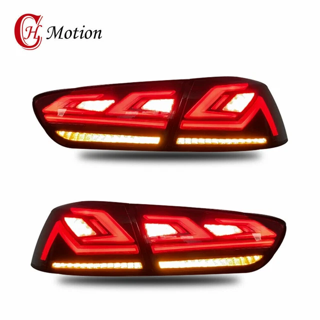 FULL LED TAIL Lights For Mitsubishi Lancer EVO X 20082017 Smoked 4Pcs