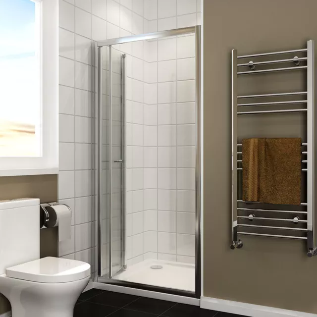 Bifold Door Shower Enclosure Wall to Wall Bath Screen Easy Clean Base (Optional)