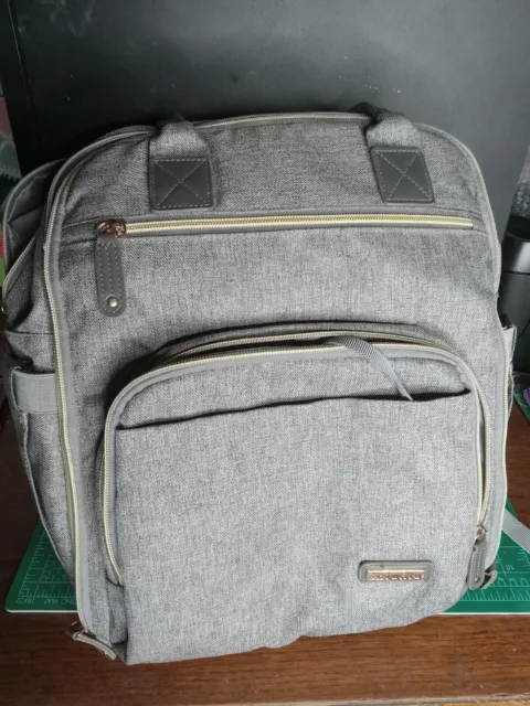 Iniuniu Diaper Bag Backpack Large Gray Multifunction Travel Baby Bag VERY CLEAN