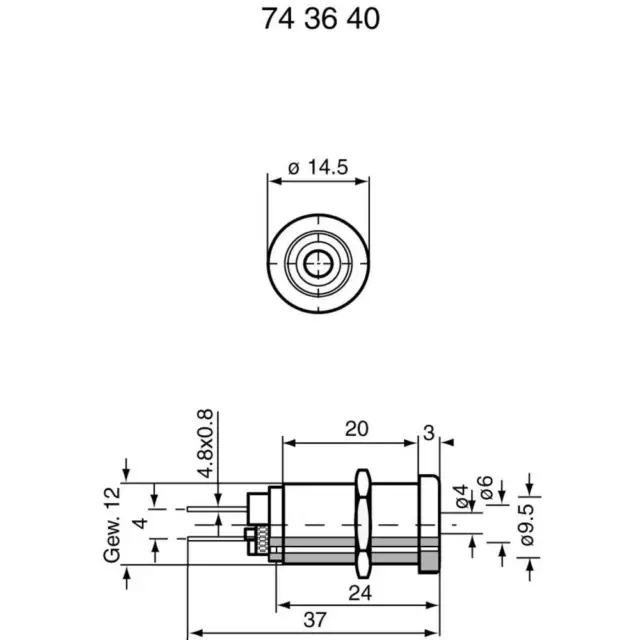 Douille banane de sécurité Ø de la broche: 4 mm Stäubli XEB-1R 9410088823 bleu 2