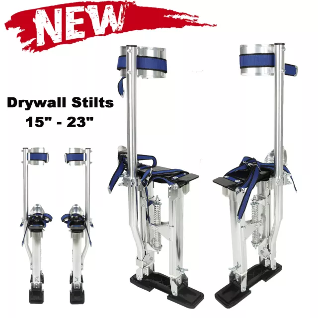 15-23 Inch Drywall Stilts Aluminum Tool Stilt For Taping Painting Painter Sliver