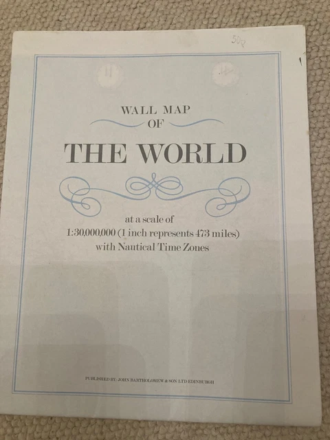 BARTHOLOMEW WALL MAP of the World 1982 £3.00 - PicClick UK