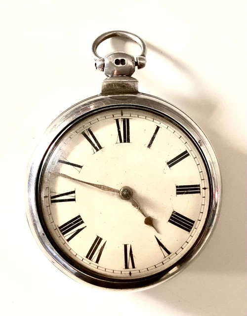 Orologio da tasca antico primi 800 Gowland argento sterling 92,5% ottimo stato