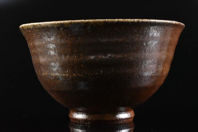 M1947: Japanese Tamba-ware Youhen pattern TEA BOWL Green tea tool Tea Ceremony