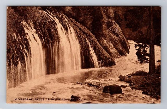 Shasta County CA-California, Mossbrae Falls, Antique Vintage Postcard