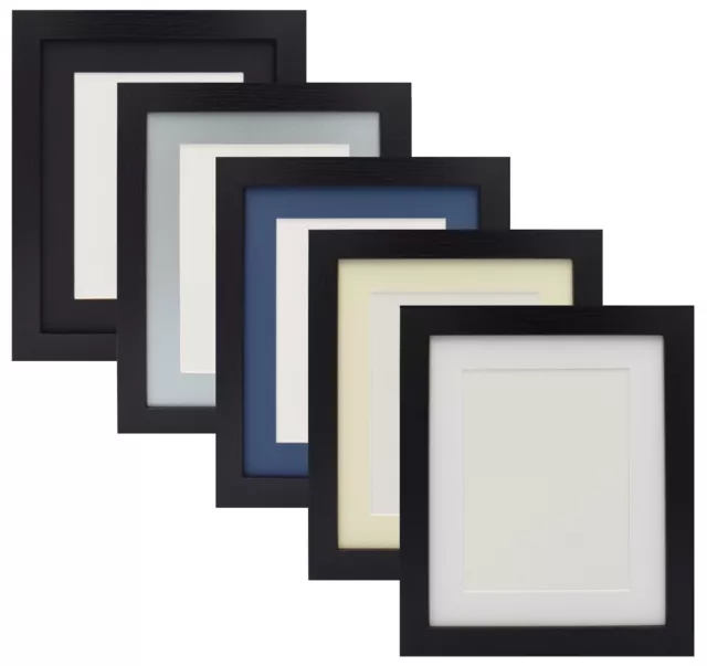 Black Photo Picture Frame Poster Frame With Mounts Various Size & Mounts Colours