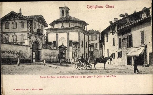 Ak Castiglione Olona Lombardei, Piazza Garibaldi, Chiesa del Corpo... - 10675436