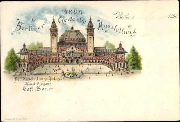 Litho Berlin Treptow, Gewerbeausstellung 1896, Ausstellungspalast,... - 2782721