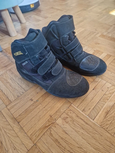 Probiker Motorrad Schuhe gr. 43 Schwarz Top Zustand Stiefel Wildleder