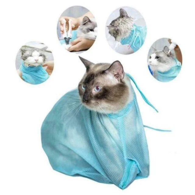 Bolsas de malla de retención para arañazos para gatos bolsas de lavado bolsa de baño para gatos