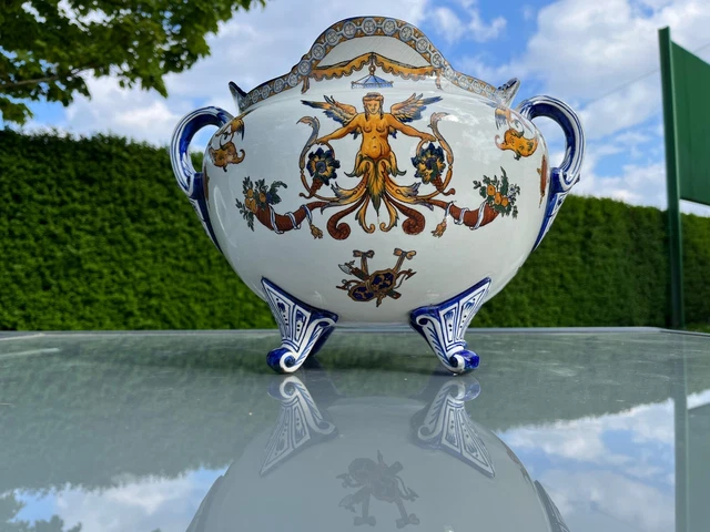 Cache pot faïence SARREGUEMINES modèle renaissance