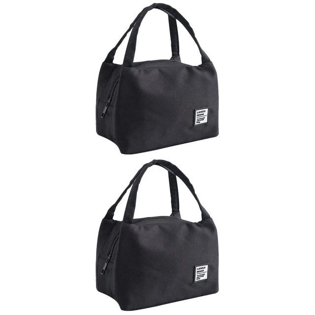 2x Bolsa de almuerzo reutilizable Bolsa Bento portátil Bolsa de almuerzo térmica