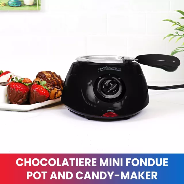 Electric Single Pot Chocolate/Candy Melter Machine with Candy Making Kits, Black