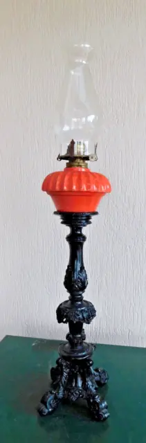 stunning kerosene or oil banquet table lamp very tall 74cm