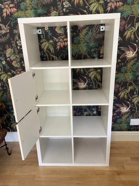 KALLAX IKEA WHITE Shelving Unit- 8 Cubes 2 With Doors COLLECT STOCKTON ...