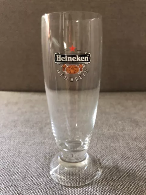 Rare EUROPEAN Heineken Beer OUD BRUIN Glass -25cl Size & Unique Logo