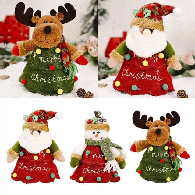 Snowman Deer Tree Shape Package Bags Multicolor Apple Candy Pocket