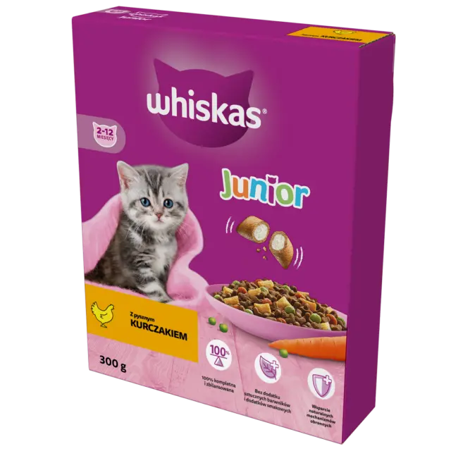 Whiskas Junior Poulet Alimentation Sèche Pour Chaton 300G