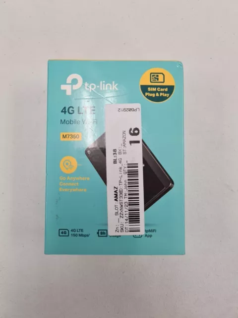 TP-LINK M7350 4G LTE Advanced Mobile WiFi - Black (FREE SHIPPING)