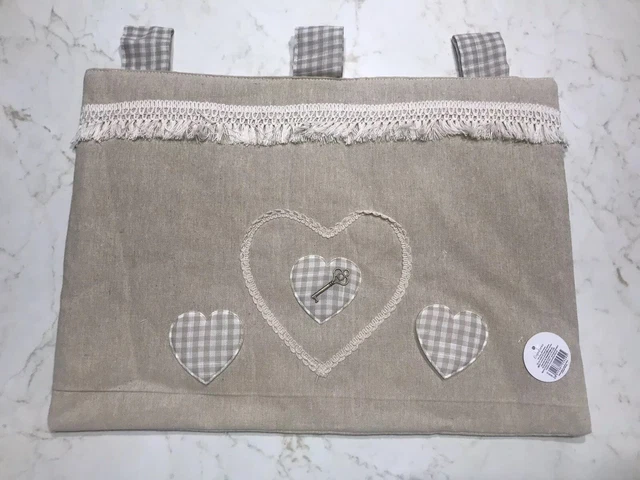 Copriforno Cuore Ricamato - 40x45 Cm, Tessuto Poliestere, Beige Grigio, Per Cucina - Foto 8