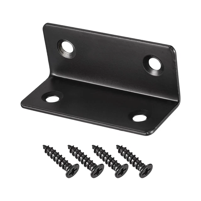 Corner Brace Angle Bracket Stainless Steel L Shape 26.5mmx26.5mmx60mm 2 Pcs