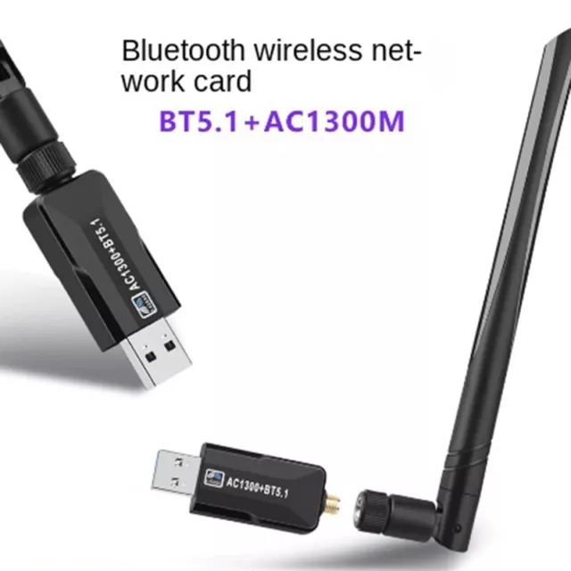 High Speed 1300Mbps WiFi   Card USB3.0 Bluetooth5.1 Receiver 2.4G 5GHz Dual3945