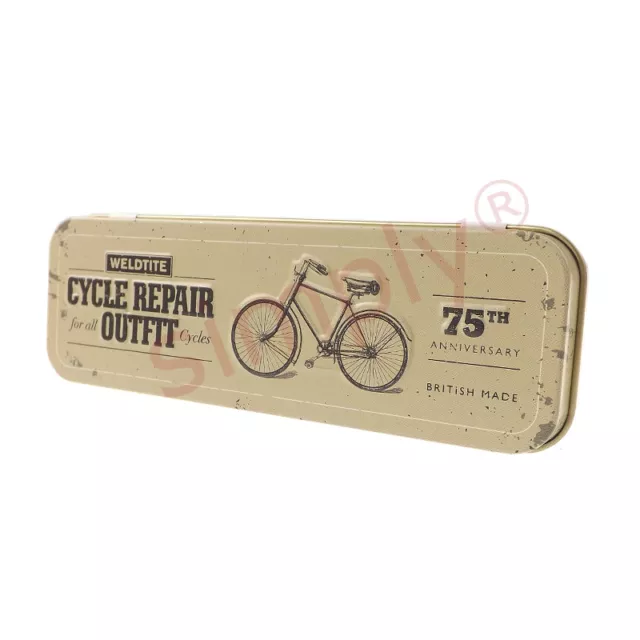 Weldtite 75th Anniversary Celebration Vintage Design Cycle Repair Outfit Tin